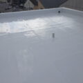 防水シートの劣化からの雨漏り、屋上塩ビシート防水工事